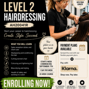 VTCT Level 2 Hairdressing - Fast Track (September 2026)